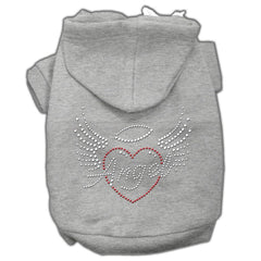 Angel Heart Rhinestone Hoodies Grey XL (16)
