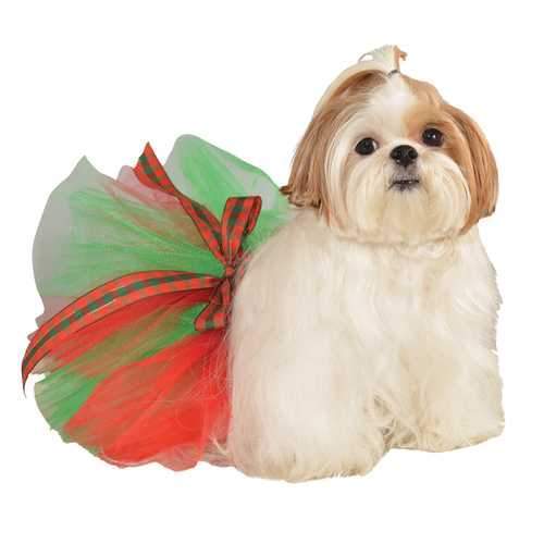 Holiday Dog Tutu  - Green and Red