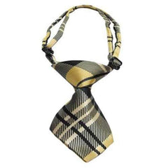 Plaid Dog Neck Tie - Cream