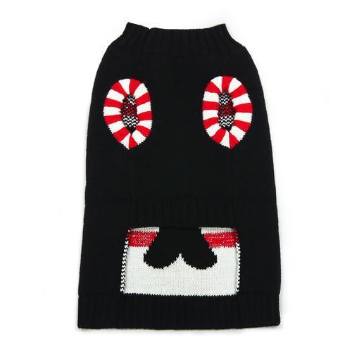 Candy Cane Dog Sweater by Dogo - Black