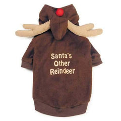 Casual Canine Reindeer Dog Hoodie - Brown