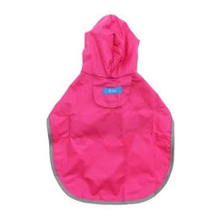 Raspberry Packable Dog Rain Poncho