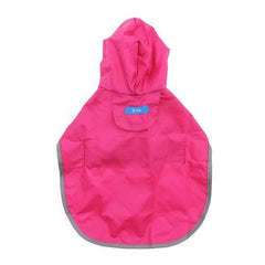 Raspberry Packable Dog Rain Poncho