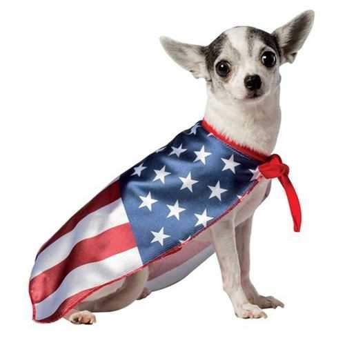 USA Flag Cape Dog Costume by Rasta Imposta