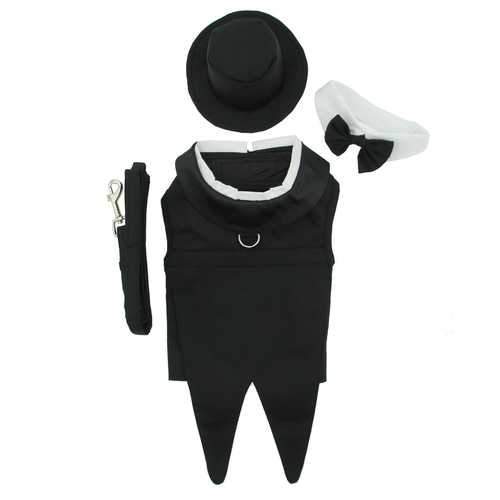 Classic Dog Tuxedo Set with Tails by Doggie Design