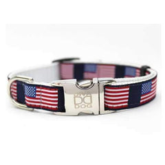 Stars n Stripes Dog Collar and Leash Set by Diva Dog