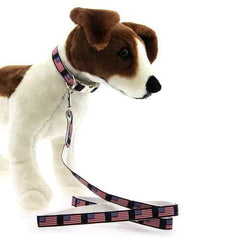 Stars n Stripes Dog Collar and Leash Set by Diva Dog