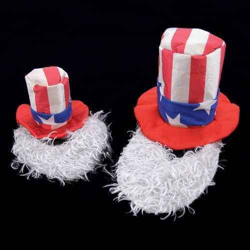 Uncle Sam Hat and Beard Dog Costume