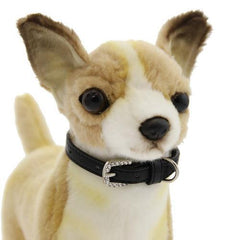 Clear Crystal Puppy Black Dog Collar