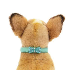 Bow-dacious Crystal Dog Collar - Aqua