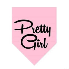 Pretty Girl Dog Bandana - Pink
