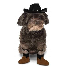 Cowboy Boot Cuff Dog Costume - Brown