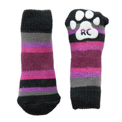 Purple Stripes PAWks Dog Socks