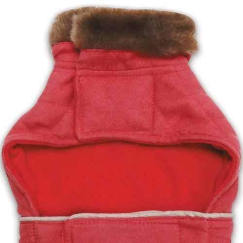 Zack and Zoey Elements Derby Quilted Dog Coat - Red