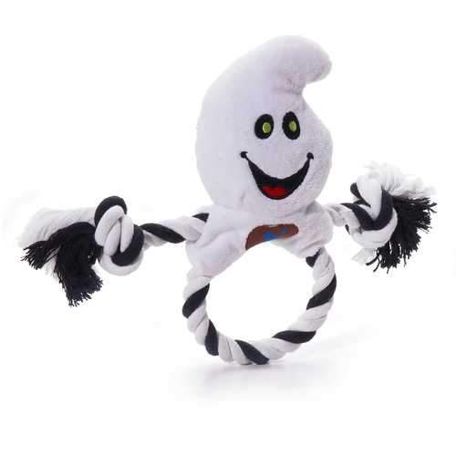 Halloween Ring Toss Dog Toy - Ghost