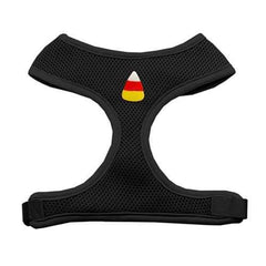Candy Corn Chipper Halloween Dog Harness - Black