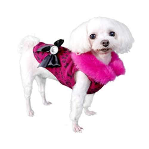 Bella Fur Dog Coat - Pink
