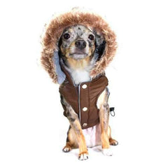 Swiss Alpine Ski Dog Vest by Hip Doggie - Brown