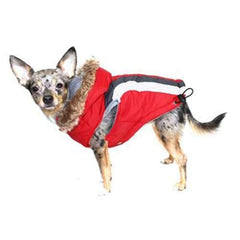 Swiss Alpine Ski Dog Vest by Hip Doggie - Red