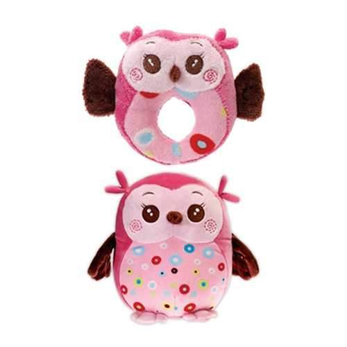 Hocus and Pocus Two Furrs Dog Toy - Pink Owls