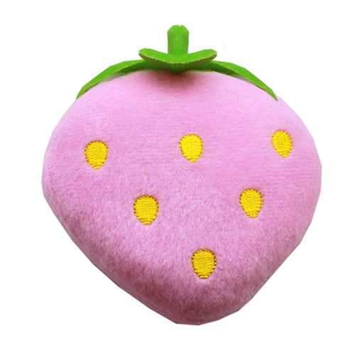 Strawberry Dog Toy - Pink