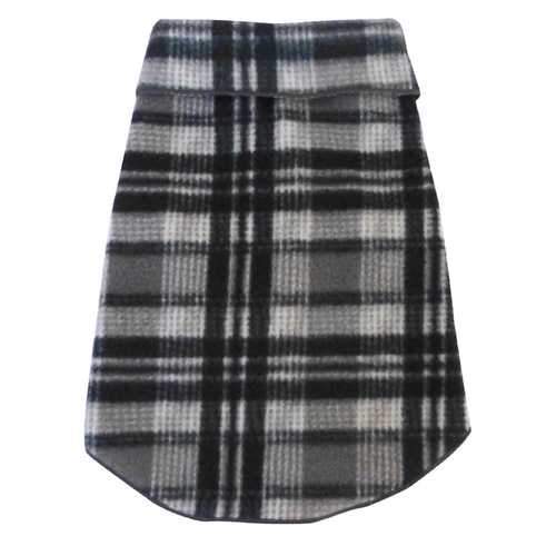 Plaid Dog Pullover - Gray and Black