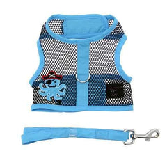 Cool Mesh Dog Harness Under the Sea Collection - Pirate Octopus Blue and Black