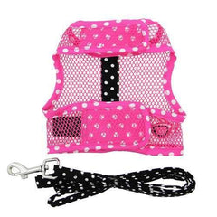 Cool Mesh Dog Harness Under the Sea Collection - Pink and Black Polka Dot Sunglasses