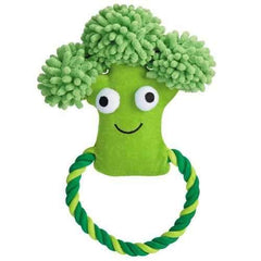 Grriggles Happy Veggies Rope Tug Dog Toy - Broccoli
