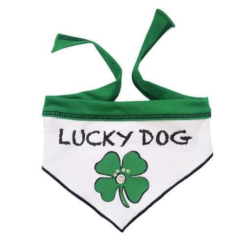 Lucky Dog Scarf by I See Spot - White