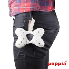 Modern Dotty Dog Waste Bag Dispenser by Puppia - Ivory
