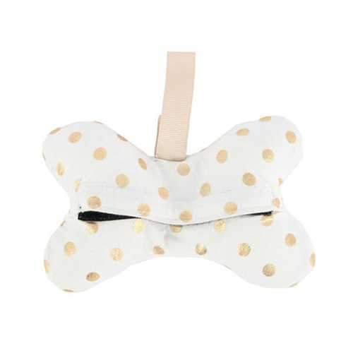 Modern Dotty Dog Waste Bag Dispenser by Puppia - Ivory