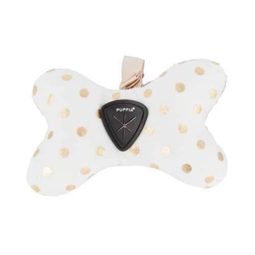 Modern Dotty Dog Waste Bag Dispenser by Puppia - Ivory