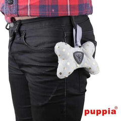 Modern Dotty Dog Waste Bag Dispenser by Puppia - Gray