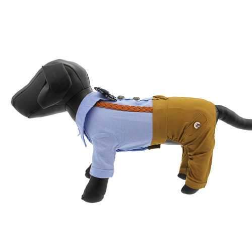 Parisian Pet Preppy Dog Jumpsuit - Blue Bow Tie