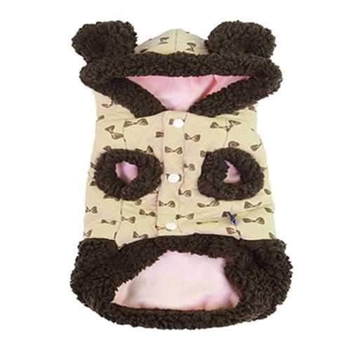 Dobaz Bowtie Dog Hoodie - Khaki