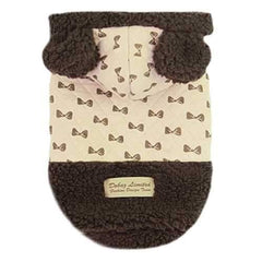 Dobaz Bowtie Dog Hoodie - Khaki
