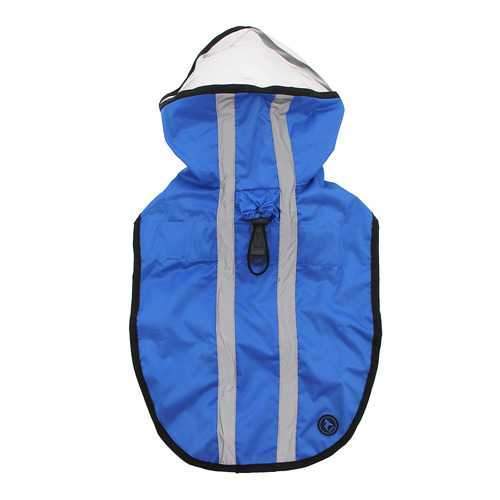 Gooby Adjustable Dog Raincoat - Blue