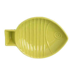 Key West Embossed Fish Cat Saucer - Lime