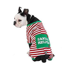 Santa's Helper Dog Pajamas by Petrageous - Red and White