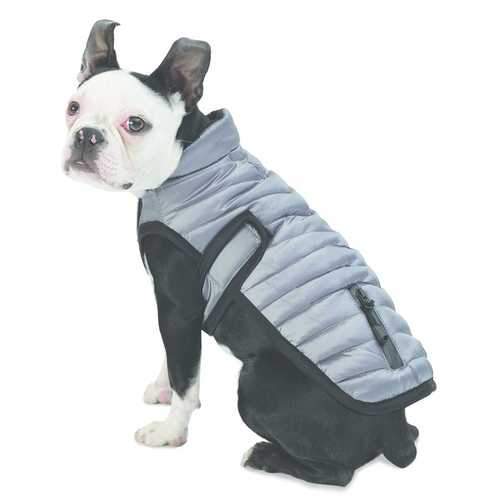 Tahoe Puffer Dog Coat - Silver