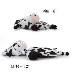 HEAR DOGGY! Flatties with Ultrasonic Squeaker Dog Toy - Cow