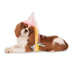 Princess Dog Hat with Braid - Pink