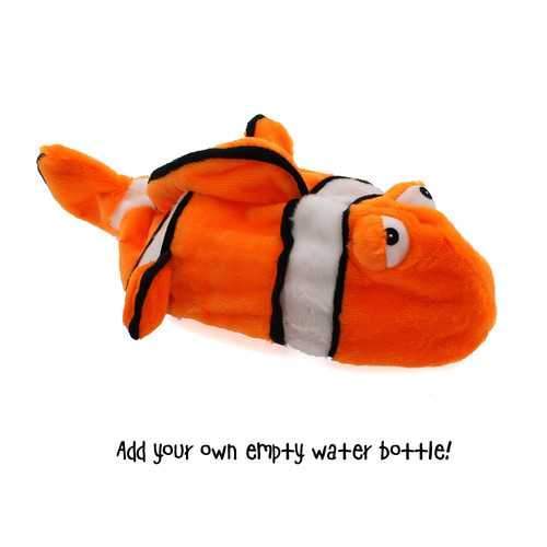 Sea Life Plush Bottle Dog Toy - Clownfish