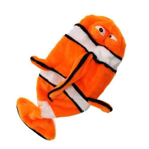 Sea Life Plush Bottle Dog Toy - Clownfish