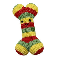 Knit Knacks Bob the Rasta Bone Organic Dog Toy