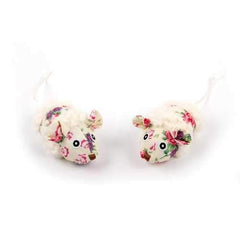 Shabby Chic Summer Mice Cat Toy - Cream