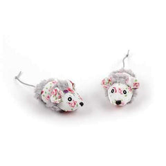 Shabby Chic Summer Mice Cat Toy - Gray