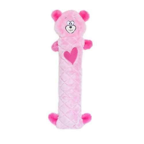 Jigglerz Valentine's Dog Toy - Pink Bear