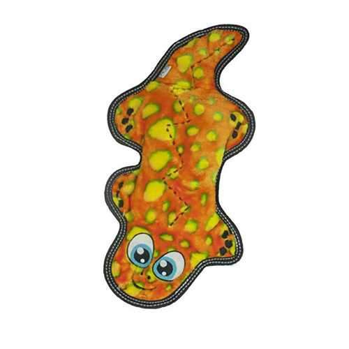 Invincibles Tough Seamz Gecko Dog Toy - Orange